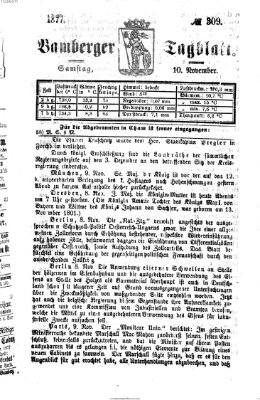 Bamberger Tagblatt Samstag 10. November 1877