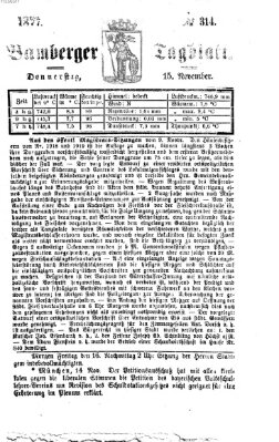 Bamberger Tagblatt Donnerstag 15. November 1877