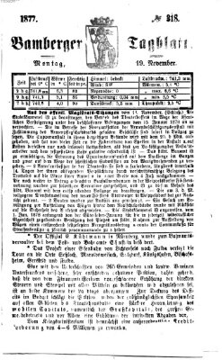 Bamberger Tagblatt Montag 19. November 1877