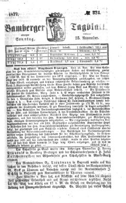 Bamberger Tagblatt Sonntag 25. November 1877