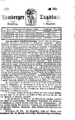 Bamberger Tagblatt Samstag 1. Dezember 1877