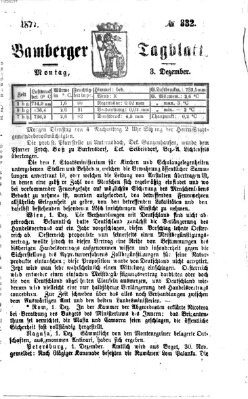 Bamberger Tagblatt Montag 3. Dezember 1877