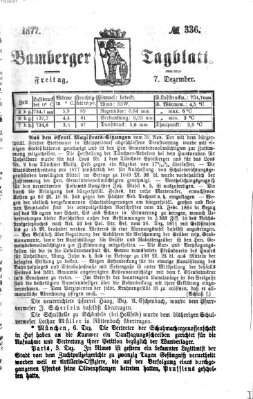 Bamberger Tagblatt Freitag 7. Dezember 1877