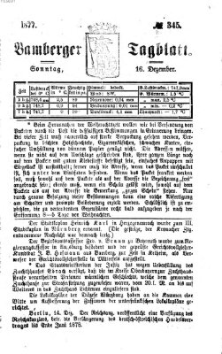 Bamberger Tagblatt Sonntag 16. Dezember 1877