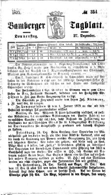 Bamberger Tagblatt Donnerstag 27. Dezember 1877