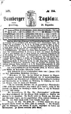 Bamberger Tagblatt Freitag 28. Dezember 1877