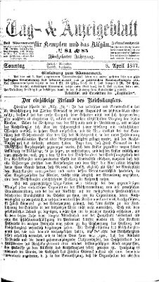 Tag- und Anzeigeblatt für Kempten und das Allgäu Sonntag 8. April 1877