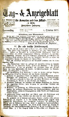 Tag- und Anzeigeblatt für Kempten und das Allgäu Donnerstag 4. Oktober 1877