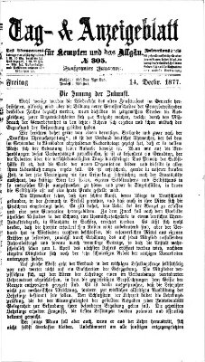 Tag- und Anzeigeblatt für Kempten und das Allgäu Freitag 14. Dezember 1877