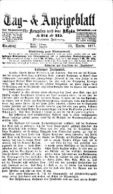 Tag- und Anzeigeblatt für Kempten und das Allgäu Sonntag 23. Dezember 1877