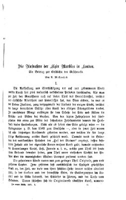 Im neuen Reich Donnerstag 11. Januar 1877