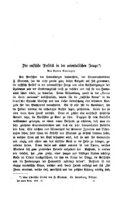 Im neuen Reich Donnerstag 18. Oktober 1877