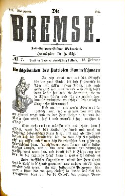 Die Bremse Sonntag 18. Februar 1877