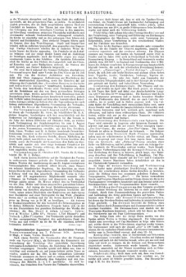 Deutsche Bauzeitung 〈Berlin〉 Samstag 16. Februar 1878