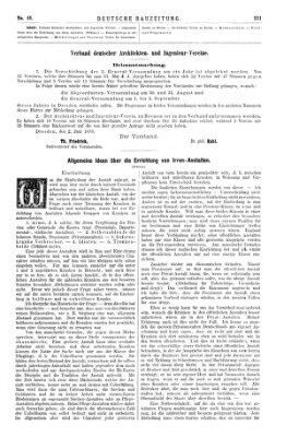 Deutsche Bauzeitung 〈Berlin〉 Samstag 8. Juni 1878