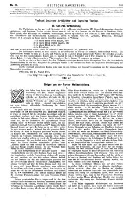 Deutsche Bauzeitung 〈Berlin〉 Samstag 17. August 1878