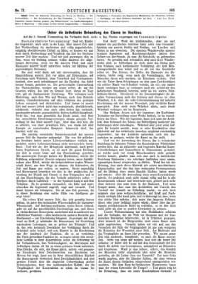 Deutsche Bauzeitung 〈Berlin〉 Samstag 7. September 1878