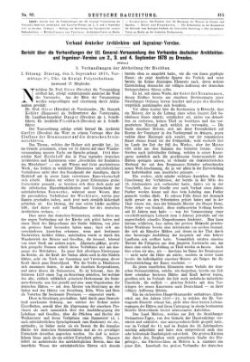 Deutsche Bauzeitung 〈Berlin〉 Samstag 12. Oktober 1878