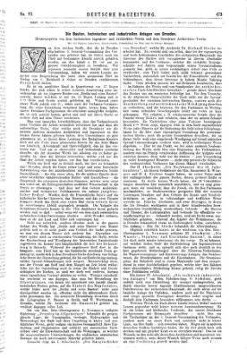 Deutsche Bauzeitung 〈Berlin〉 Mittwoch 20. November 1878