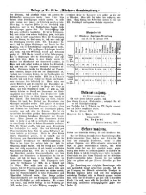 Münchener Gemeinde-Zeitung Sonntag 24. Februar 1878