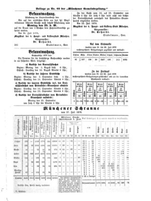 Münchener Gemeinde-Zeitung Sonntag 28. Juli 1878