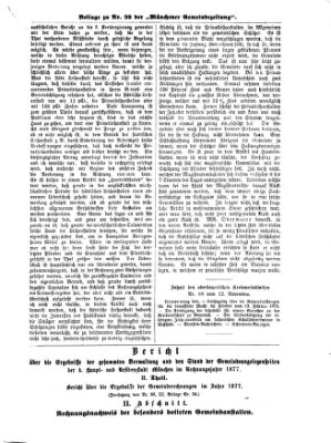 Münchener Gemeinde-Zeitung Donnerstag 21. November 1878