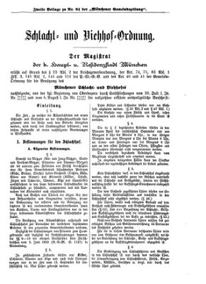 Münchener Gemeinde-Zeitung Sonntag 11. August 1878