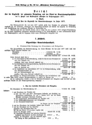 Münchener Gemeinde-Zeitung Sonntag 3. November 1878