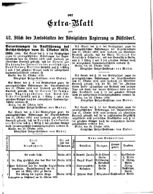 Amtsblatt für den Regierungsbezirk Düsseldorf Freitag 25. Oktober 1878