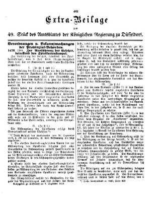 Amtsblatt für den Regierungsbezirk Düsseldorf Samstag 7. Dezember 1878