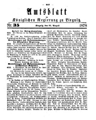 Amts-Blatt der Preußischen Regierung zu Liegnitz Samstag 31. August 1878