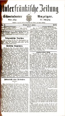 Unterfränkische Zeitung und Schweinfurter Anzeiger (Schweinfurter Anzeiger) Mittwoch 2. Januar 1878