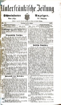 Unterfränkische Zeitung und Schweinfurter Anzeiger (Schweinfurter Anzeiger) Dienstag 29. Januar 1878