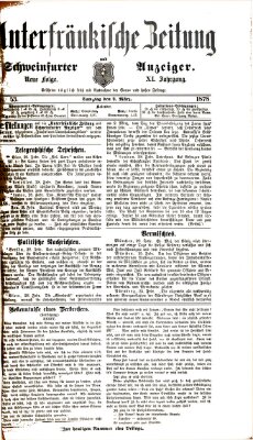 Unterfränkische Zeitung und Schweinfurter Anzeiger (Schweinfurter Anzeiger) Samstag 2. März 1878