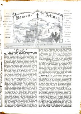 Bauern-Zeitung Donnerstag 24. Januar 1878