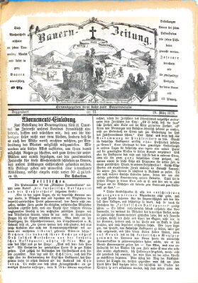 Bauern-Zeitung Donnerstag 28. März 1878