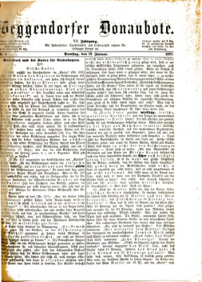 Deggendorfer Donaubote Samstag 12. Januar 1878