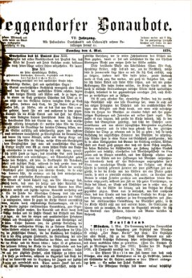 Deggendorfer Donaubote Samstag 4. Mai 1878