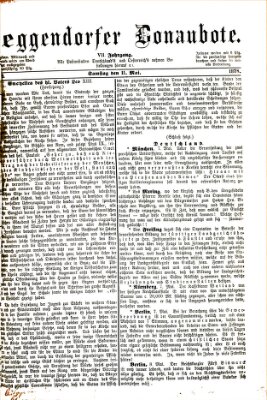 Deggendorfer Donaubote Samstag 11. Mai 1878