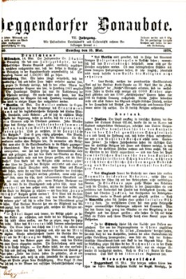 Deggendorfer Donaubote Samstag 18. Mai 1878