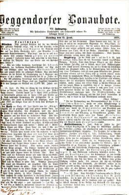 Deggendorfer Donaubote Samstag 15. Juni 1878