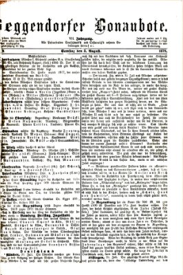 Deggendorfer Donaubote Samstag 3. August 1878