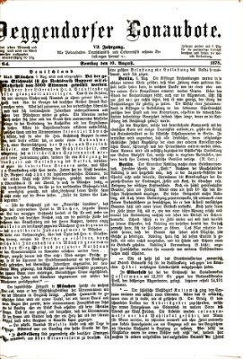 Deggendorfer Donaubote Samstag 10. August 1878