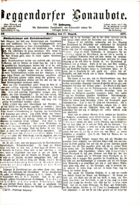 Deggendorfer Donaubote Samstag 17. August 1878