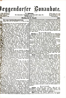 Deggendorfer Donaubote Samstag 24. August 1878