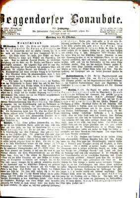 Deggendorfer Donaubote Samstag 12. Oktober 1878