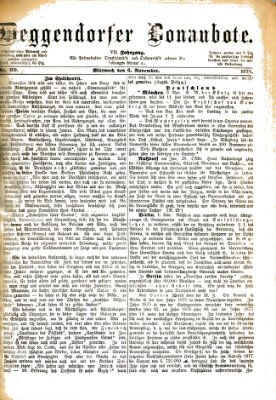 Deggendorfer Donaubote Mittwoch 6. November 1878