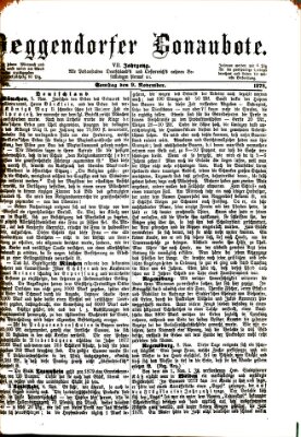 Deggendorfer Donaubote Samstag 9. November 1878