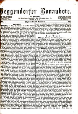 Deggendorfer Donaubote Mittwoch 20. November 1878