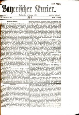 Bayerischer Kurier Freitag 4. Januar 1878